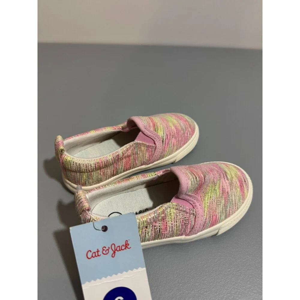 Cat & Jack Girl's Shoes Canvas Slip On Pink Size 6
